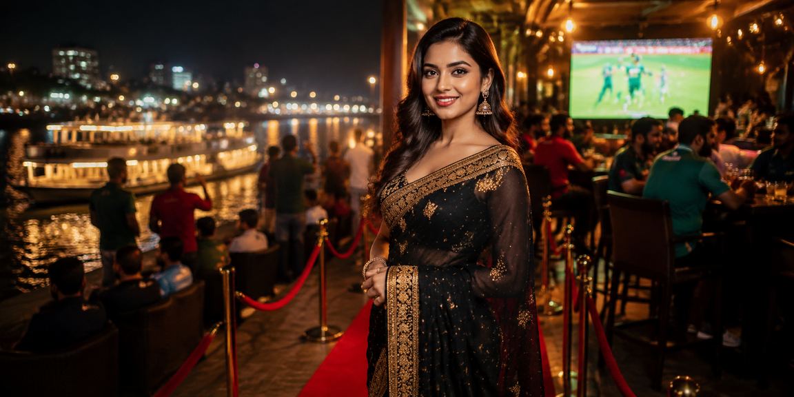 ঢাকার রাতের বাজারে ক্রিকেট বেটিং উপভোগকারী তরুণ ব্যবহারকারী